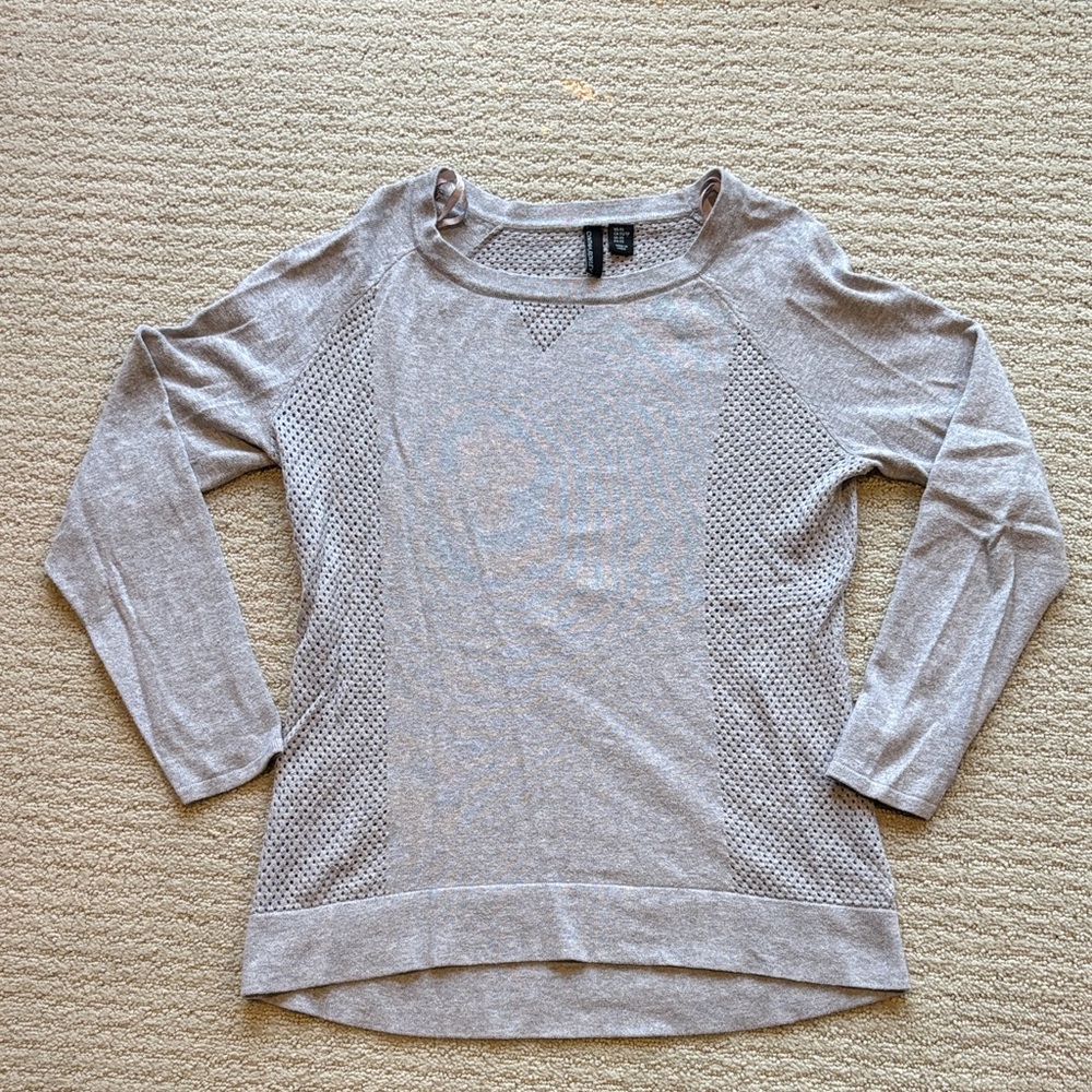 Cynthia Rowley Light Gray Long Sleeve Top